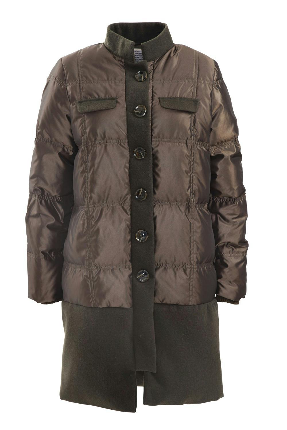 Brun dunjakke fra Carla F./Til Henne, kr 2299.